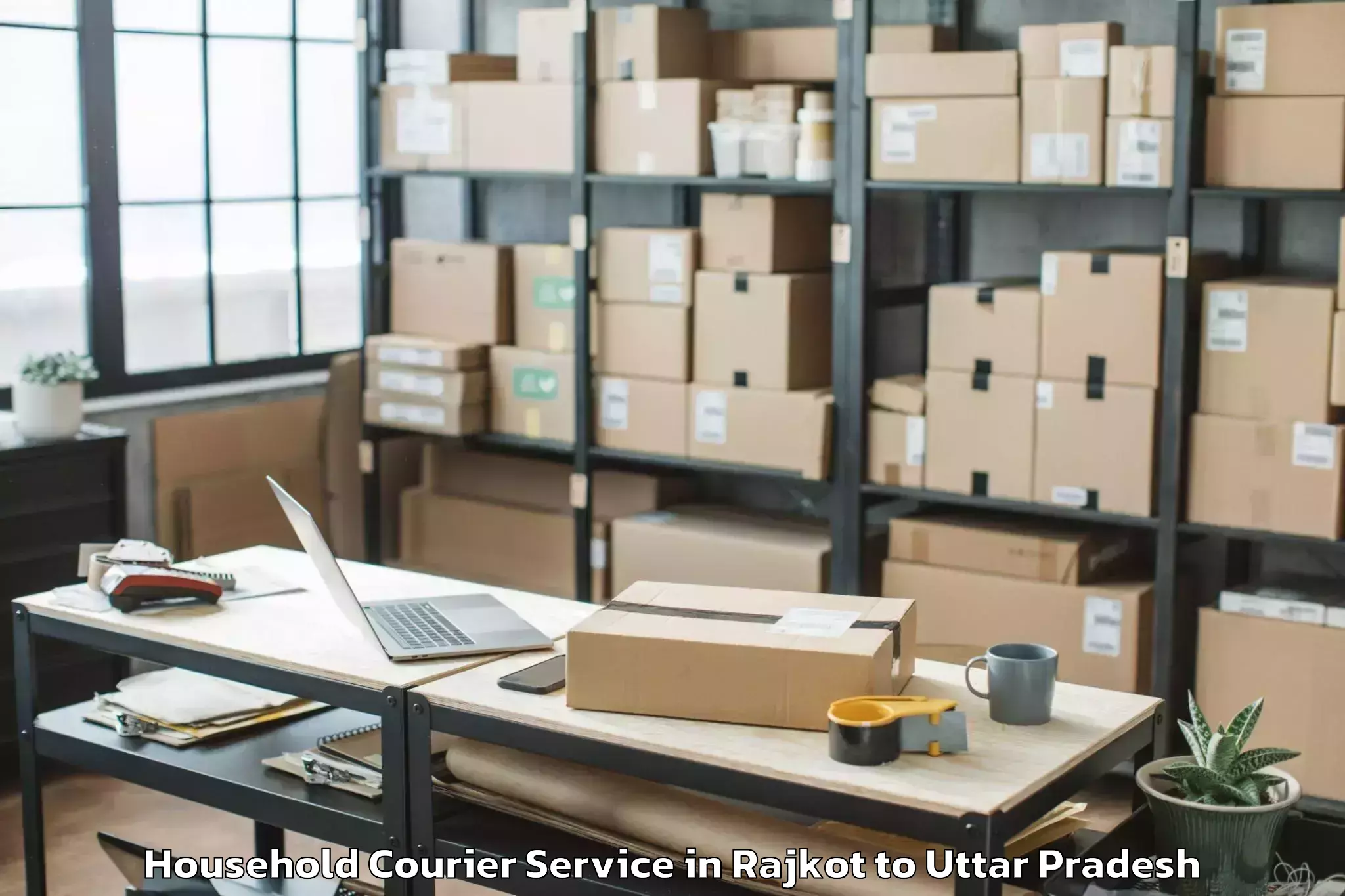 Professional Rajkot to Malihabad Household Courier